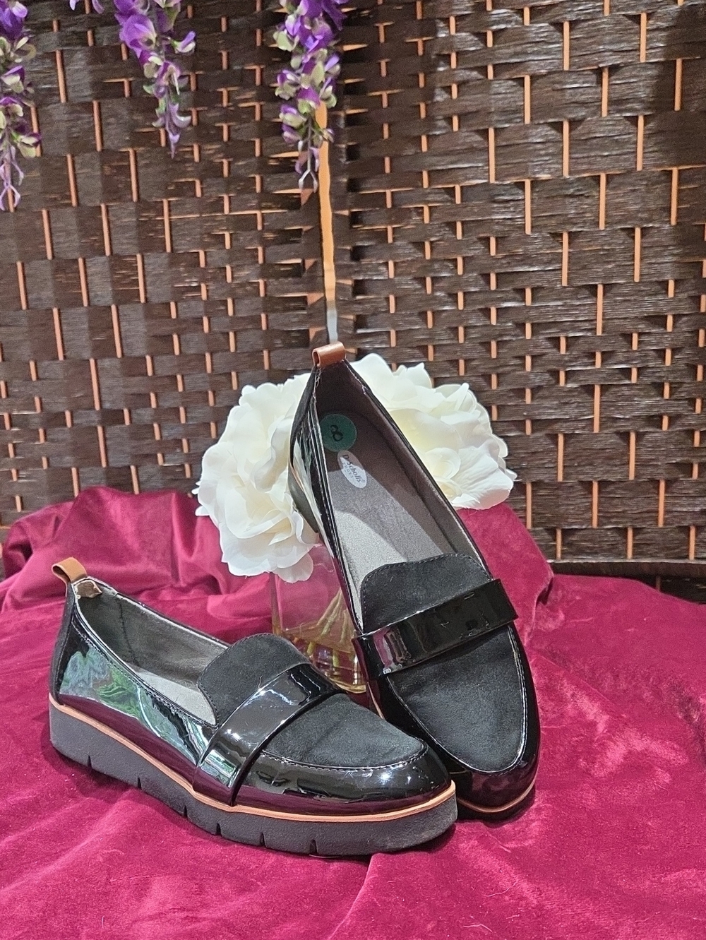 Women’s Dr. Scholl's Size 8 Black Patent Loafer with Platform Sole